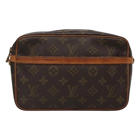 LOUIS VUITTON Monogram Compiegne 23 Clutch Bag LV Auth - Picture 2 of 16